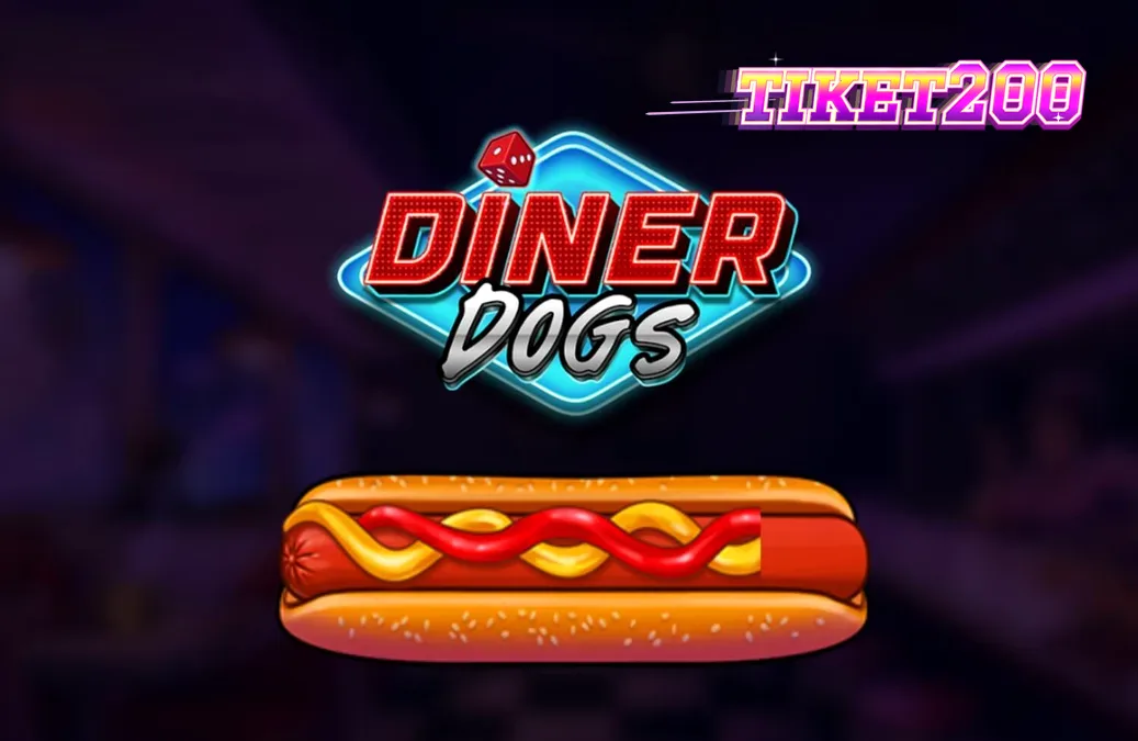 Tampilan visual retro noir pada slot Diner Dogs dengan suasana kedai makan tahun 1950-an